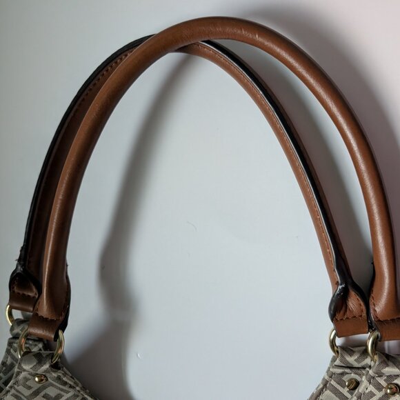 Tommy Hilfiger Tote Bag, Logo Print in khaki with brown faux leather details - Picture 10 of 10